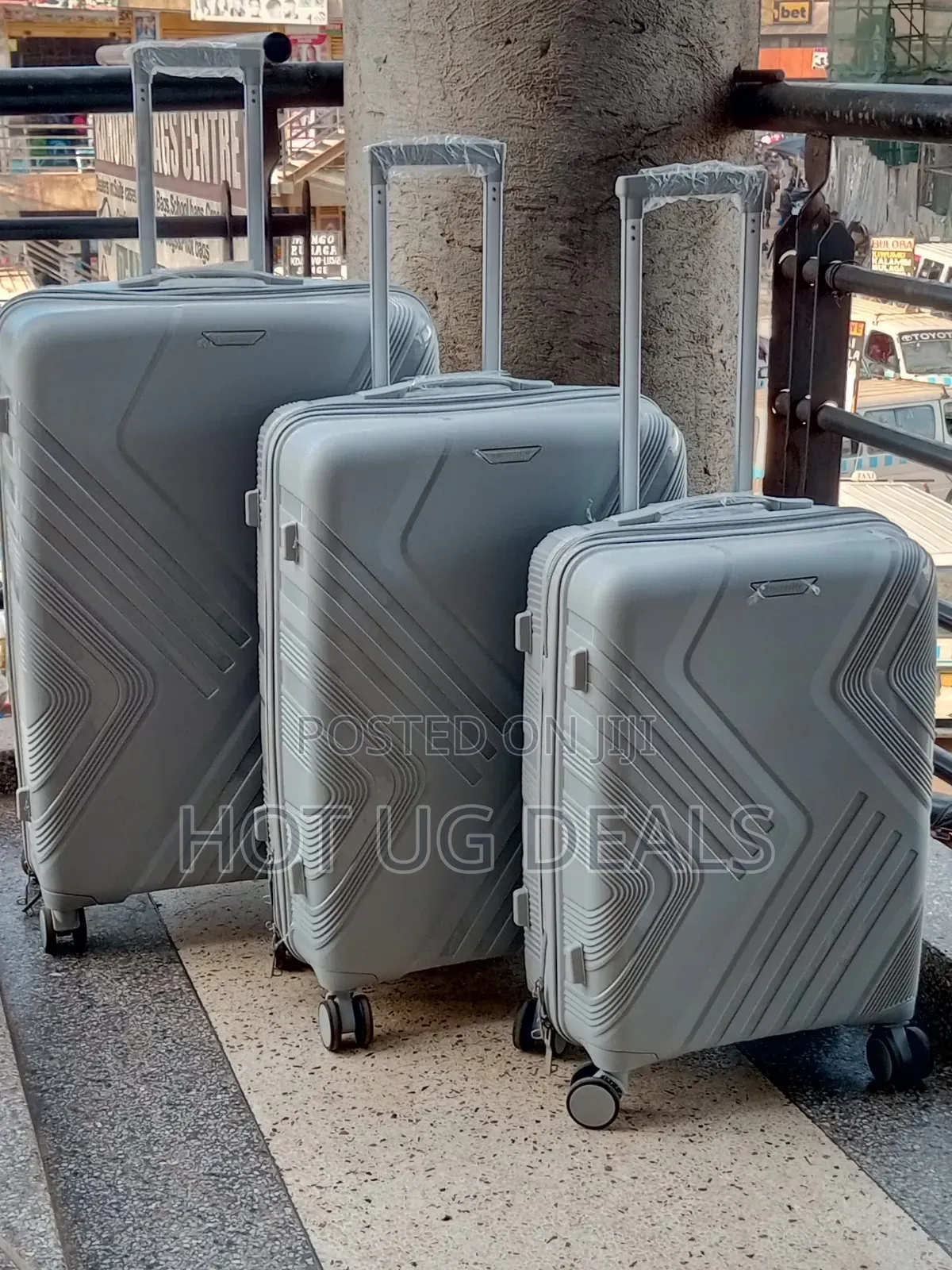 Large Size Plastic Luggage Travel Suitcases' - Multicolor