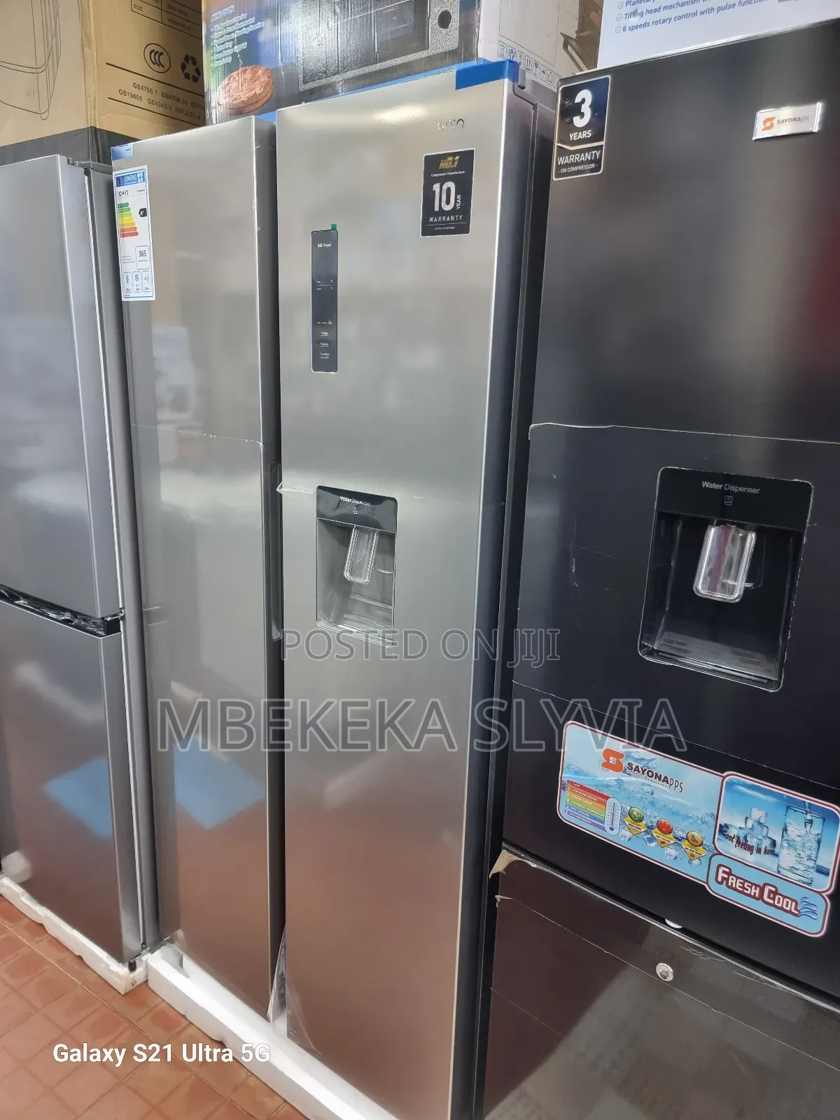 670litres Side by Side Refrigerator Water Dispenser With Warranty Card