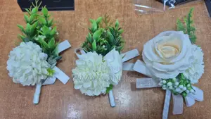 Artificial Wrist Flower Rose Bride Grooms Wedding Hand Flower Decor
