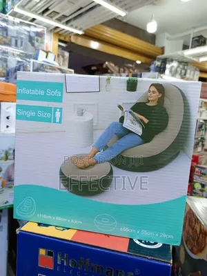 Single-size Inflatable Sofa With A Footrest
