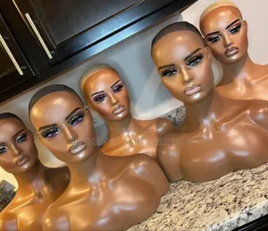 Female Mannequin Head Model For Hairdressing Wig Jewelry Hats Display