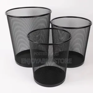 Open Metallic Dust Bins for Home Office 1pc