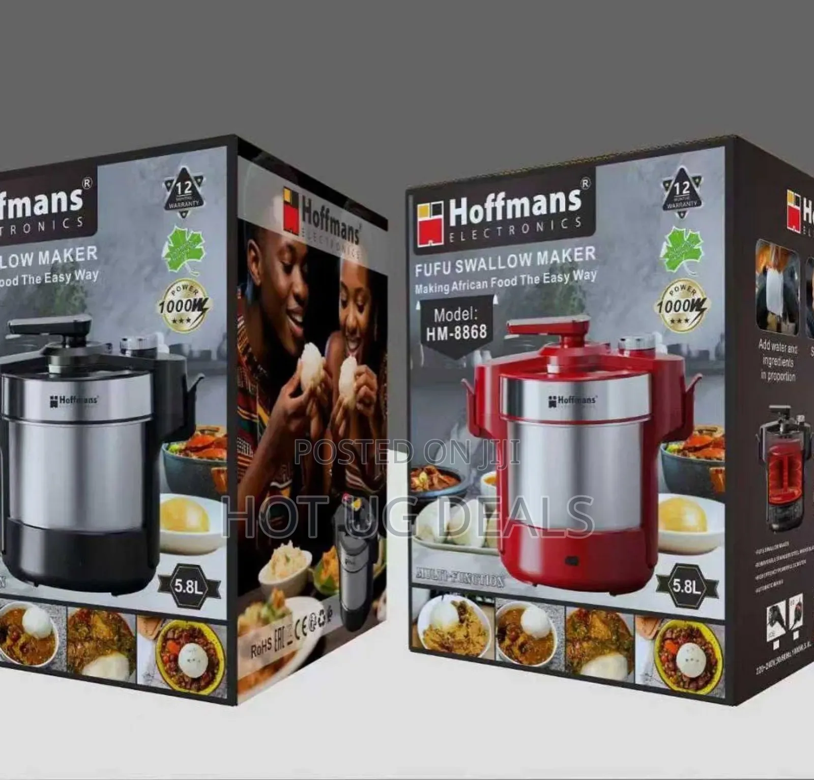 Hoffmans 6l Electric Posho / Ugali Maker - Multicolor