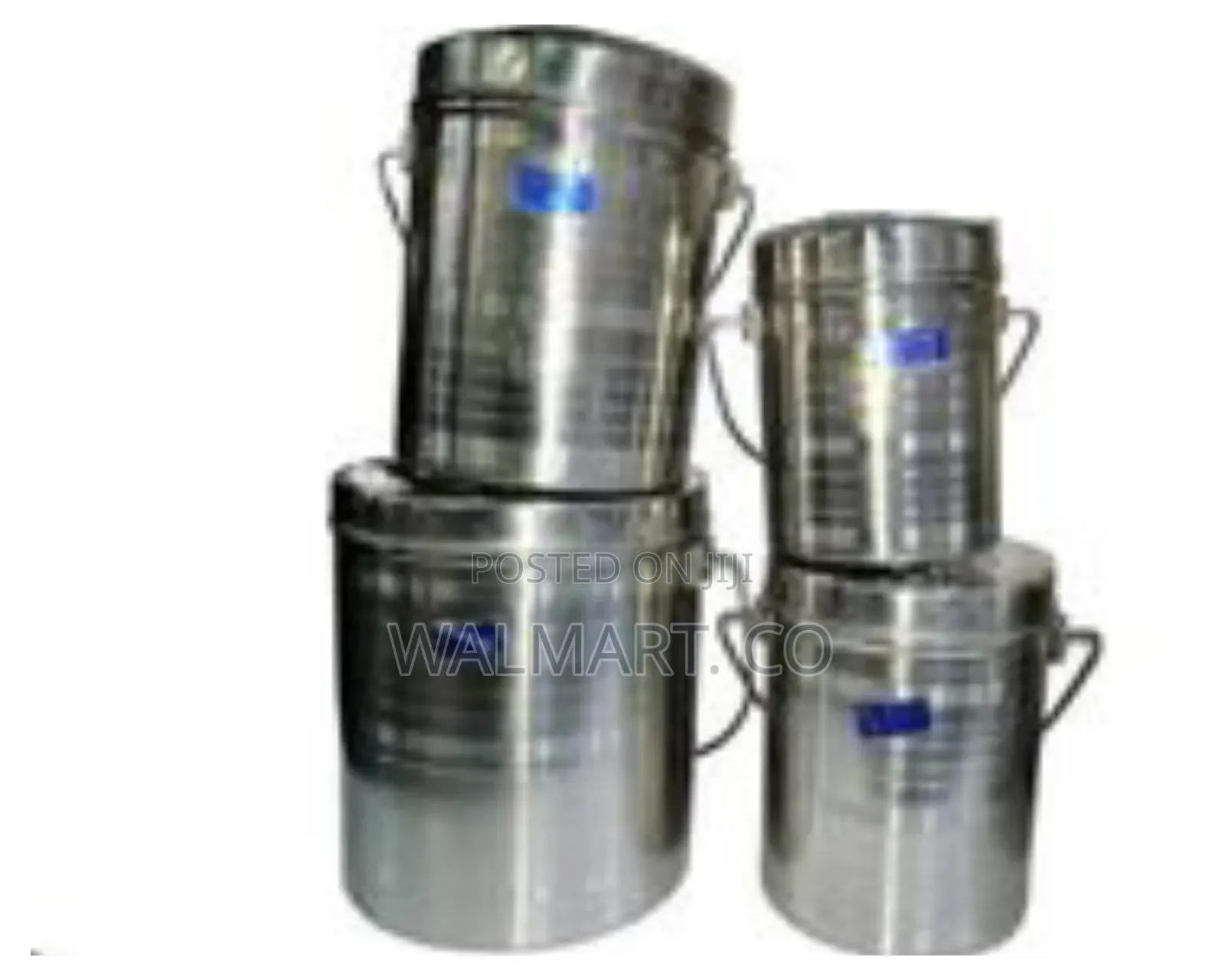Stainless Steel Deep Tins With Lids-Silver