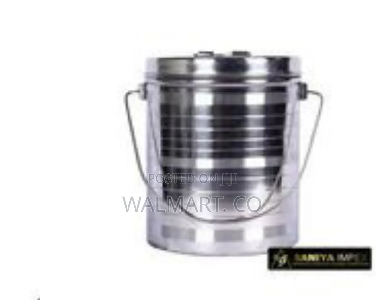 Stainless Steel Deep Tins With Lids-Silver