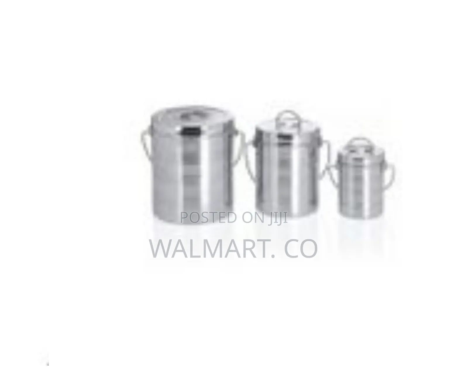 Stainless Steel Deep Tins With Lids-Silver