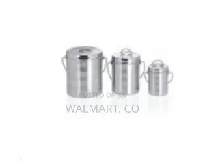 Stainless Steel Deep Tins With Lids-Silver