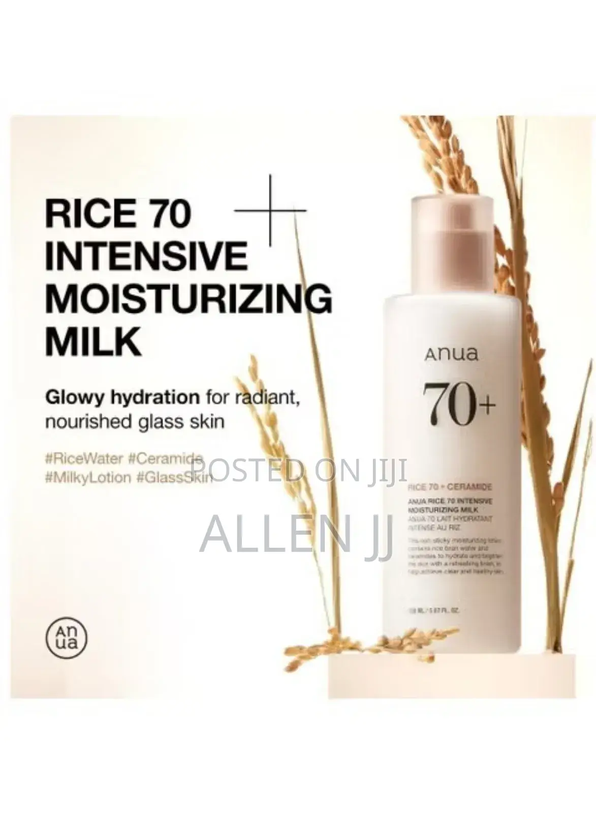 Anua Rice 70+ Glow Milky Toner.