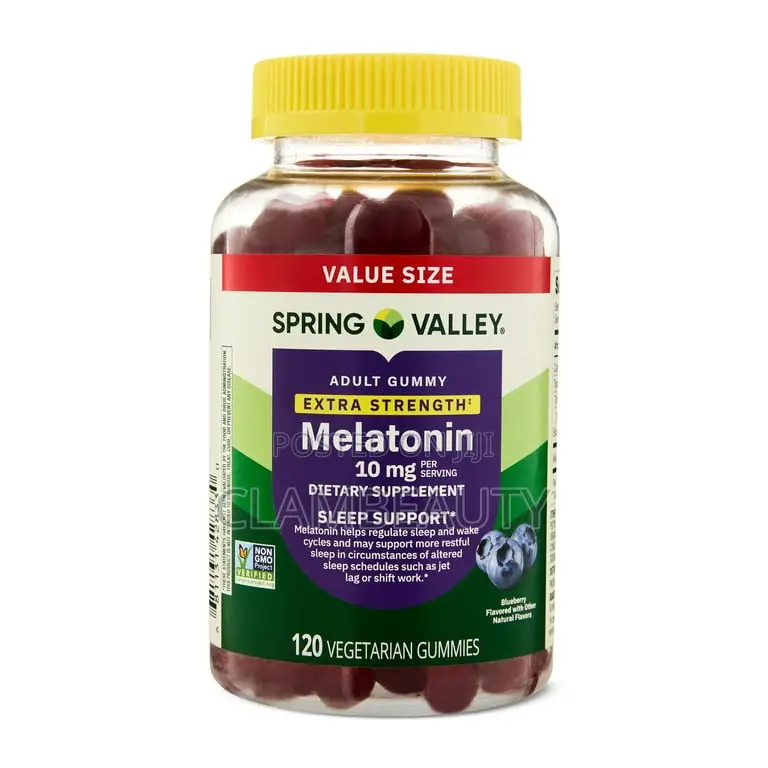 Spring Valley Extra Strength Melatonin Adult Gummy Dietary Supplement.