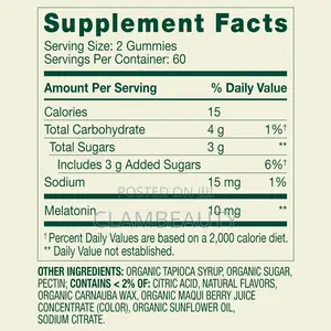 Spring Valley Extra Strength Melatonin Adult Gummy Dietary Supplement.