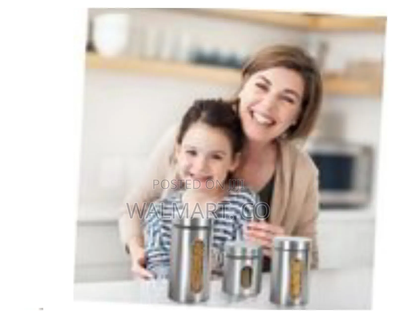 3 Piece Stainless Steel Kitchen Storage Tank Food Canister