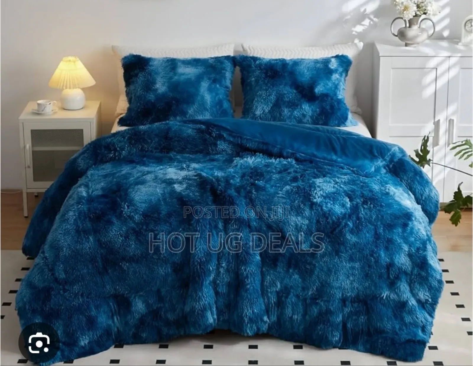 5x6 6pcs Fluffy Duvet With Bedsheet,2 Cushion ,2 Pillowcases