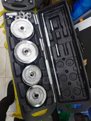 Adjustable Dumbbell and Barbell Weight Set, 50 Kg Set.