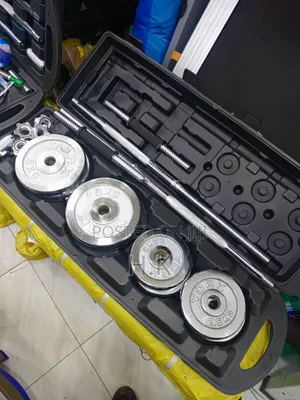 Adjustable Dumbbell and Barbell Weight Set, 50 Kg Set.