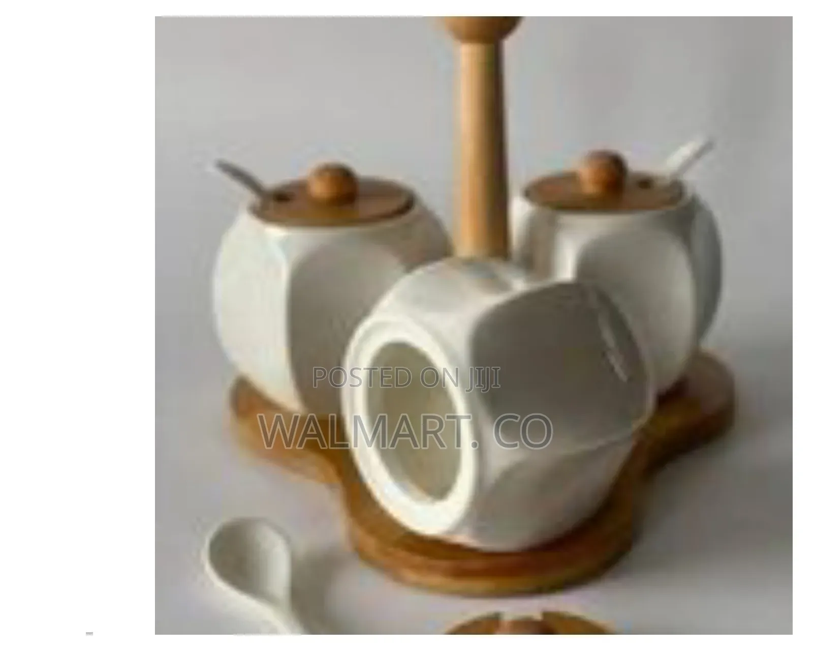 3 Pack Clear Condiment Jars With Bamboo Lid