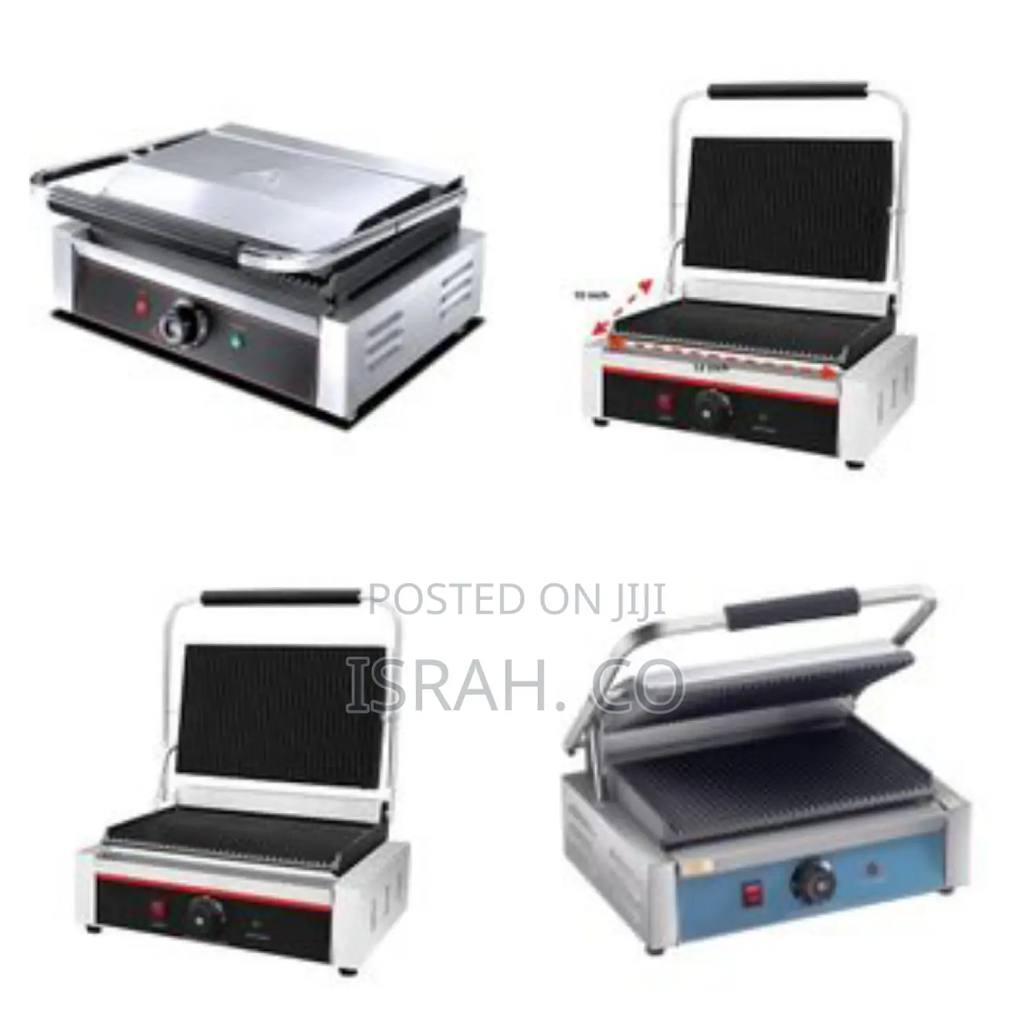 Single Stainless Steel Commercial Sandwich Maker.