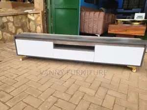 Tv Stand Grey and White Colour