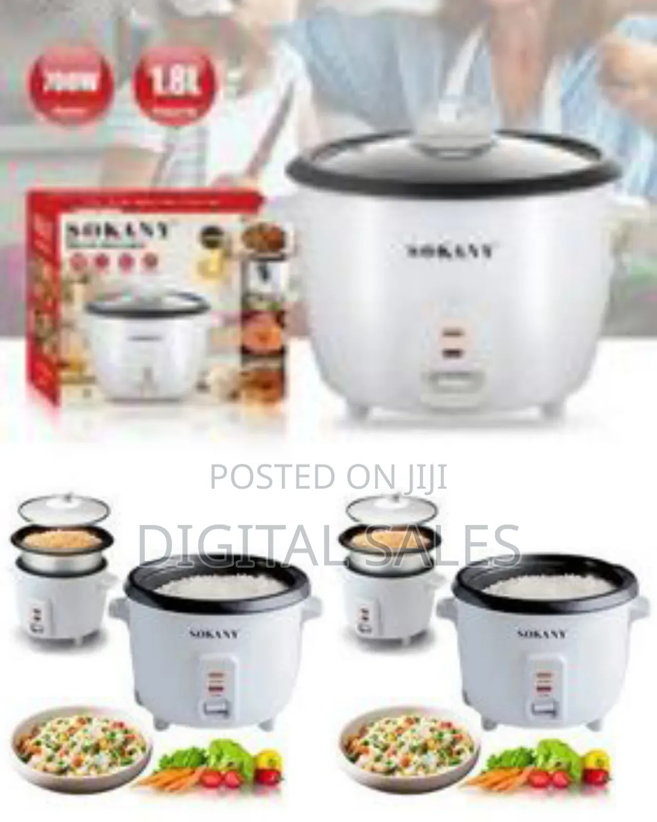 Sokany 1.8 L 700w Electric Automatic Rice Cooker Rice Steamer