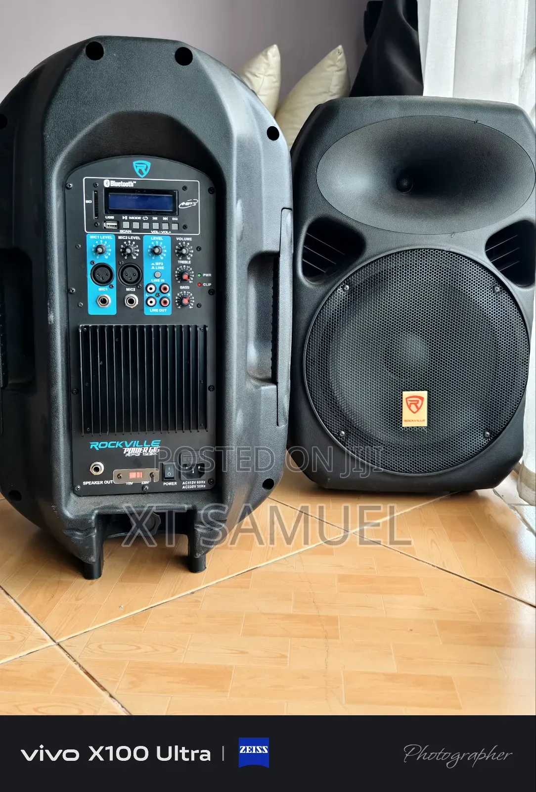 Rockville 12" Powered Top Speakers With Bluetooth,Usb Fm Radio,Mic