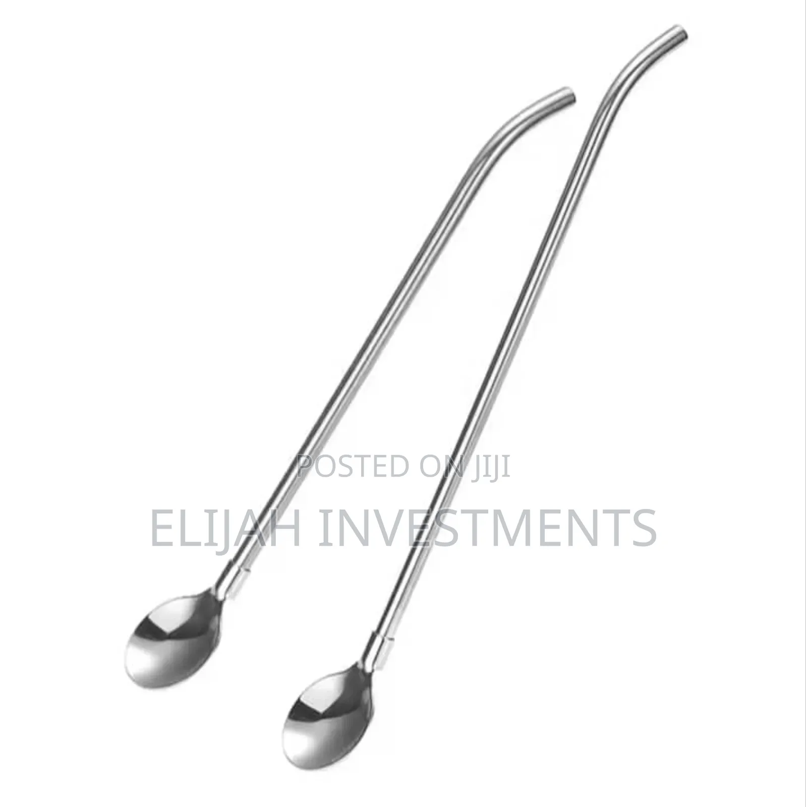 12pcs Stainless Steel Reusable Straw Spoons