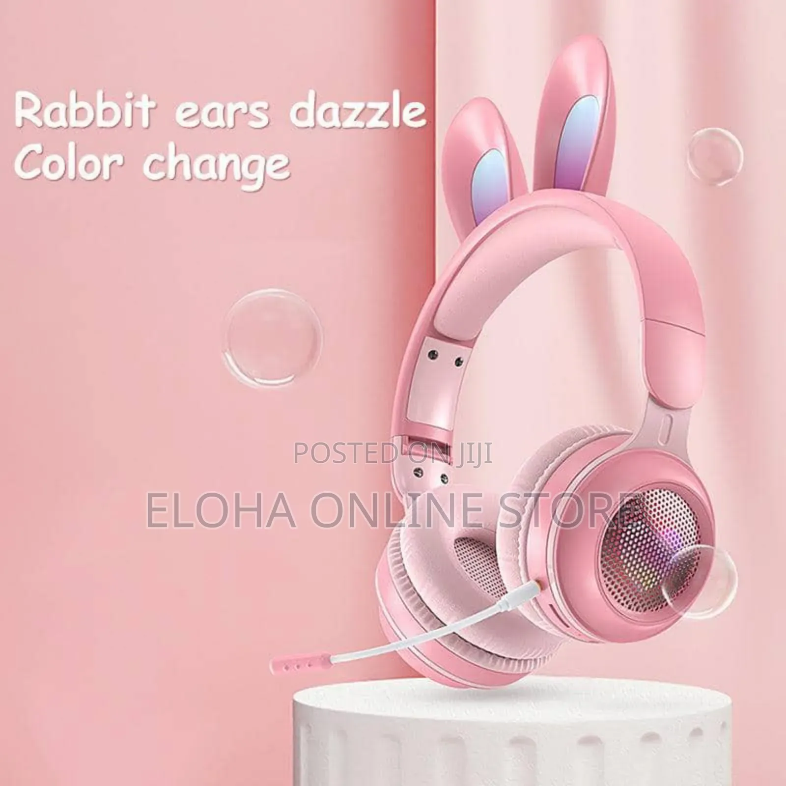 Rabbit Ear Wireless Headphones –Luminous Fun With Adjustable Comfort