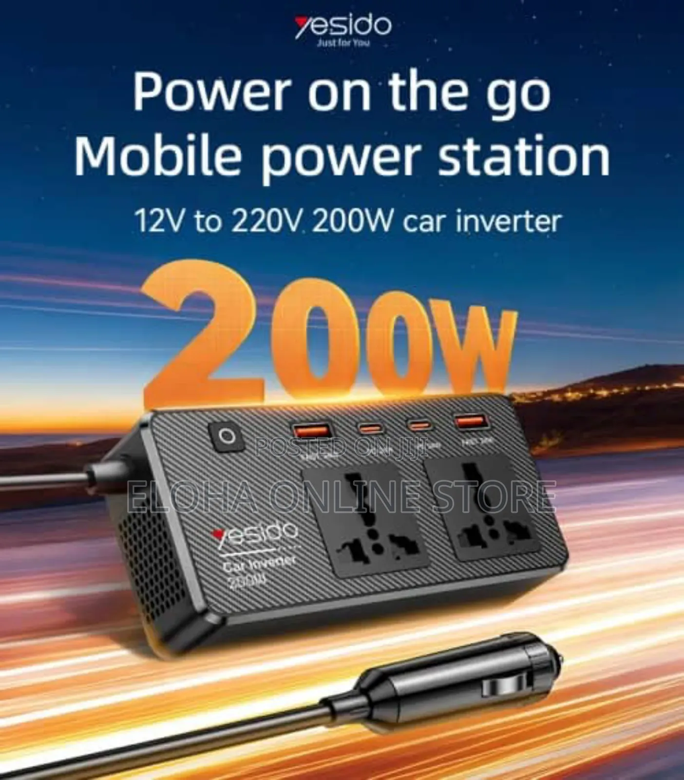 Yesido Vc07 200w Car Power Inverter