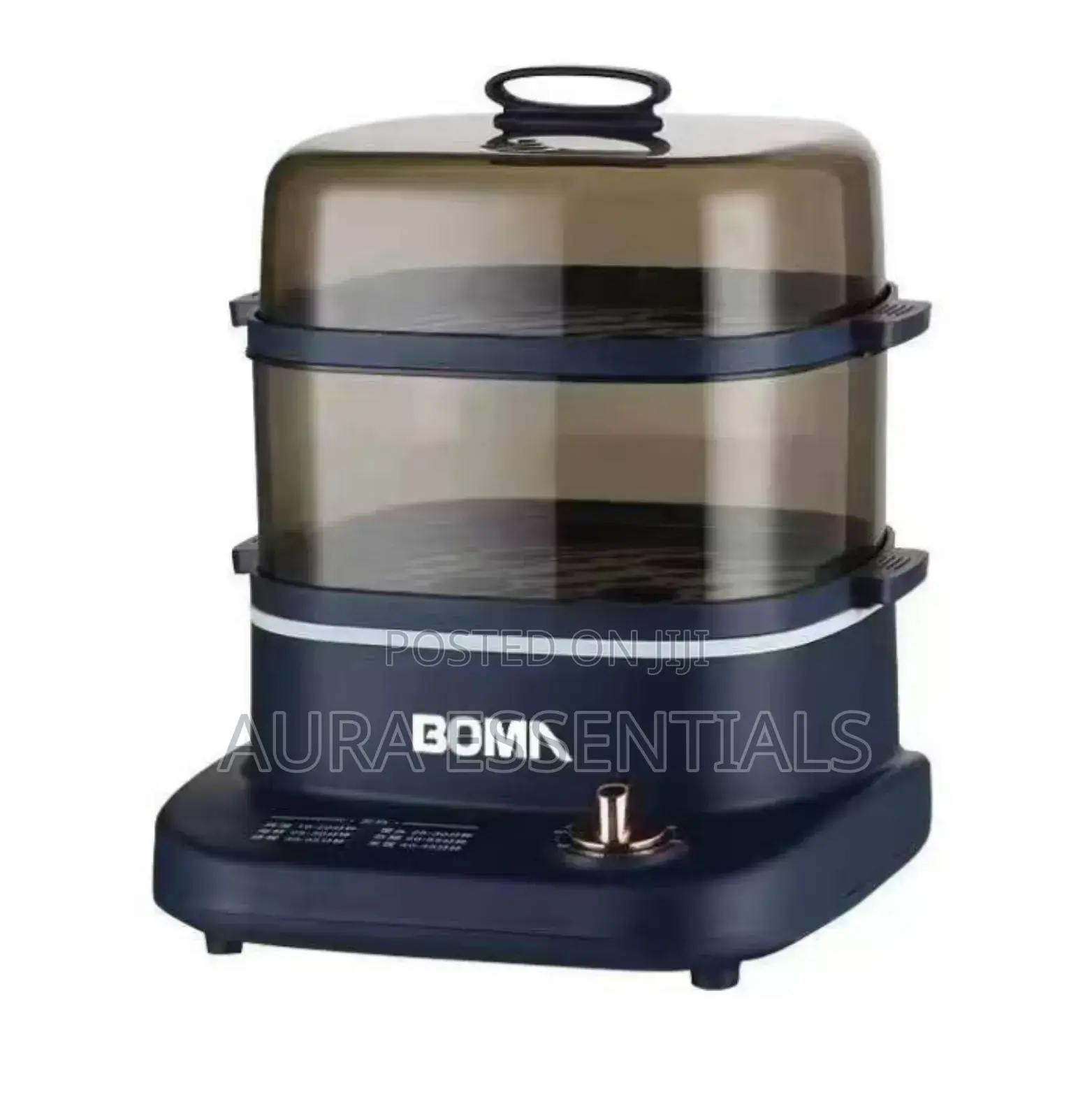 Boma 2 Level Square Electric Food Cooking Steamer Pot With Display,