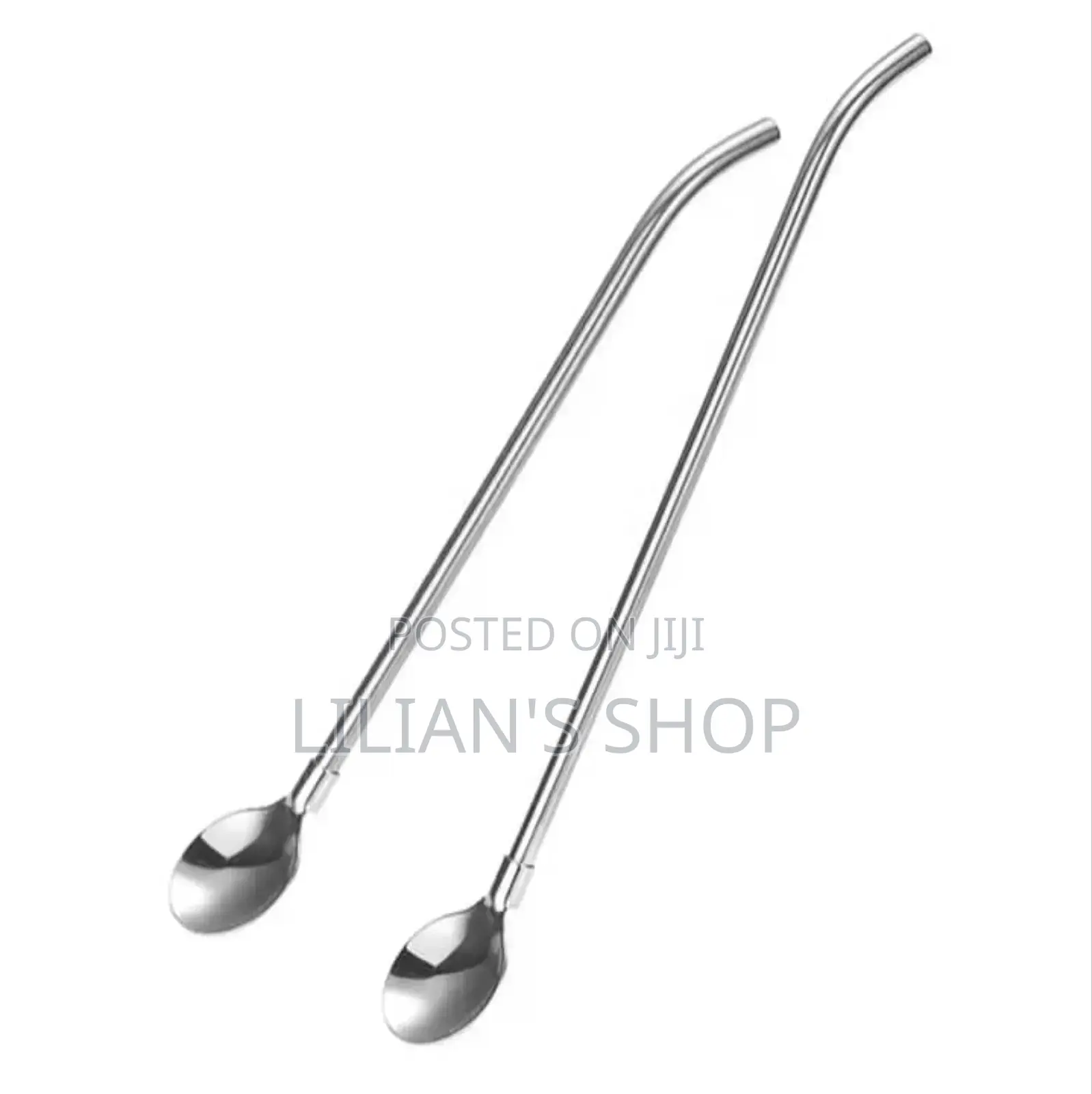 12pcs Stainless Steel Reusable Straw Spoons