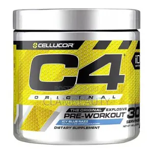Cellucor C4 Original Pre-Workout in the Icy Blue Razz Flavor.