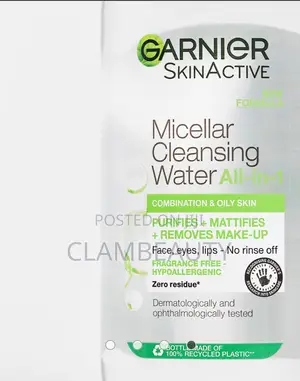 Garnier Skinactive Micellar Cleansing Water for Combination and Oily S