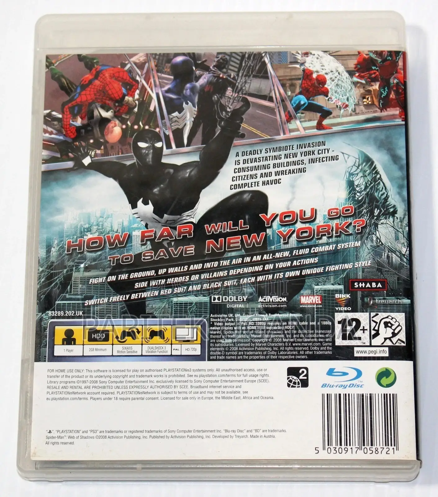 Spiderman Web Of Shadows Ps3