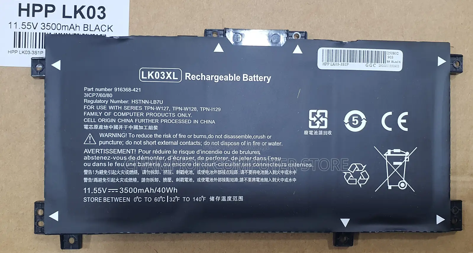 Hp Lk03xl for Hp Envy X360 15-Bp000 15m-Bp000 15m-Bq1xx TPN-W127 TPN-W