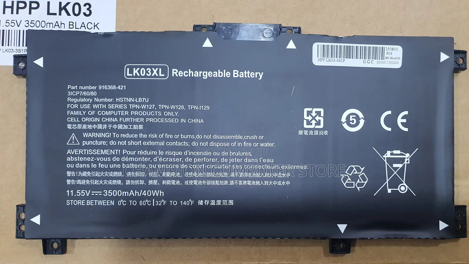 Hp Lk03xl for Hp Envy X360 15-Bp000 15m-Bp000 15m-Bq1xx TPN-W127 TPN-W