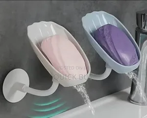 2pcs Wall-Mounted Soap Dish With a Drain
