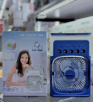 Fan And Humidifier Air Cooler With Changing Light