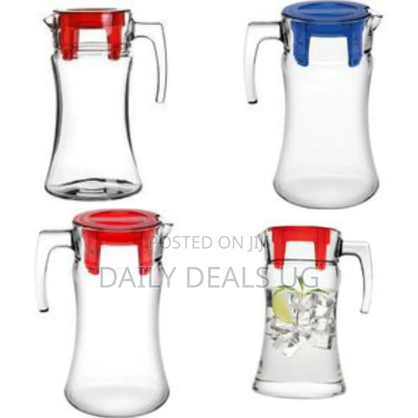 Pasabahce 1.5l Small Waist Glass Water Jug With Lid Heat Resistant