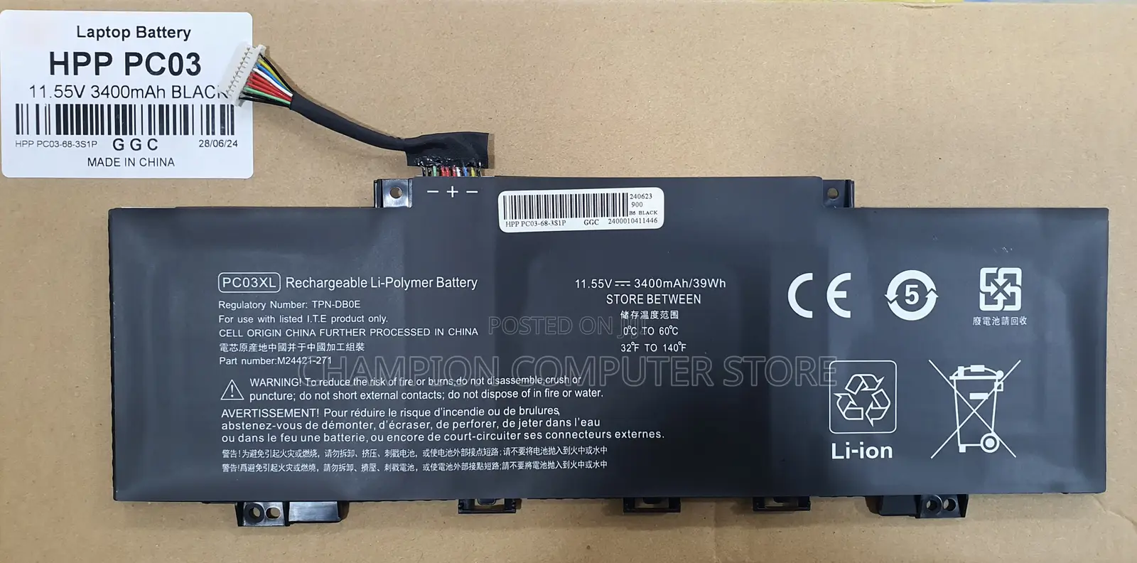 Hp Pc03xl M24648-005 for Pavilion X360 14-Dy/Ba/Cd/Dw 15-Er Series,