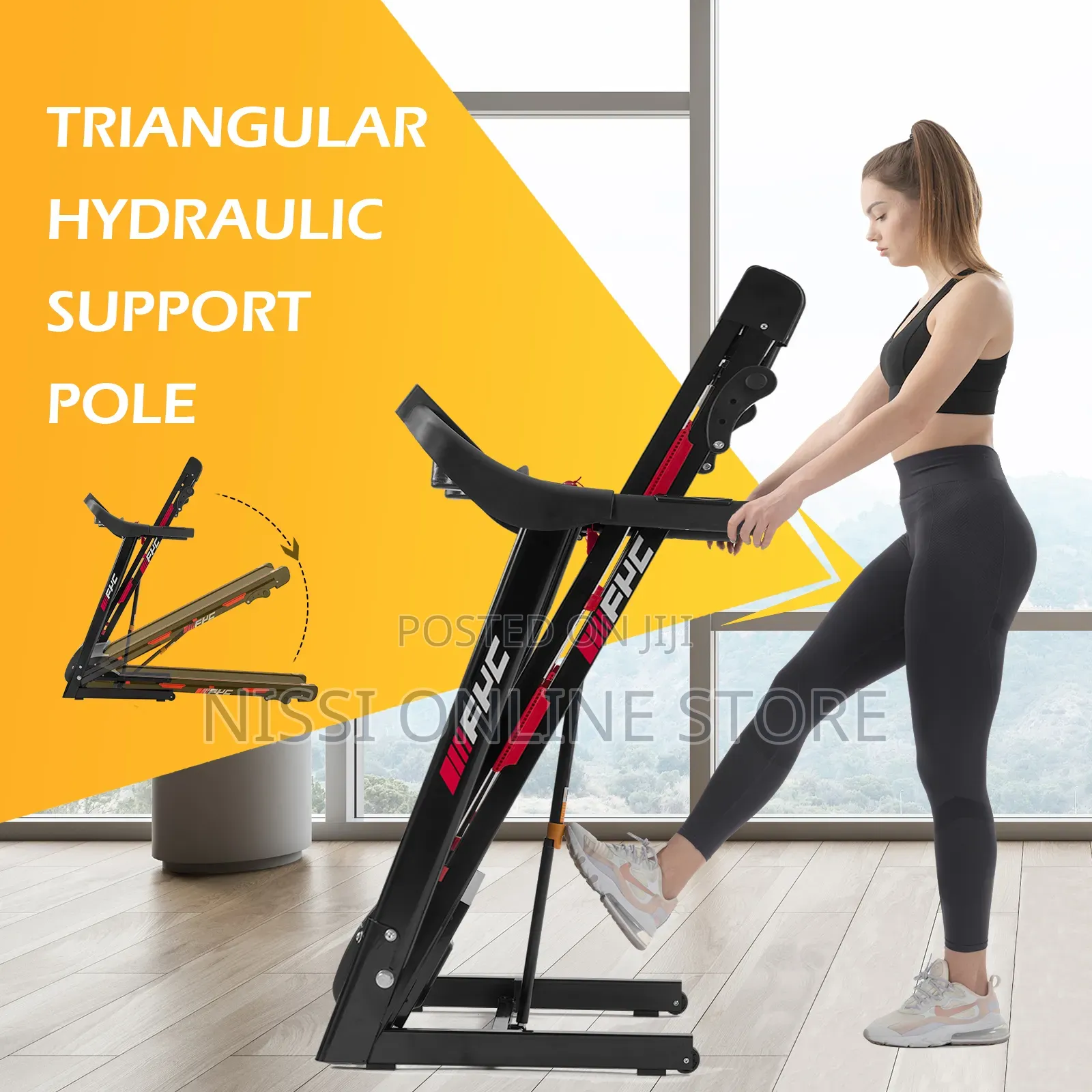 1.5hp Heavy-Duty Foldable Treadmill
