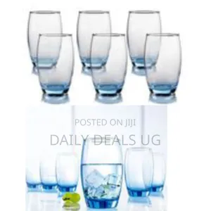 Luminarc 6 Pieces of Water and Juice Glasses,Blue