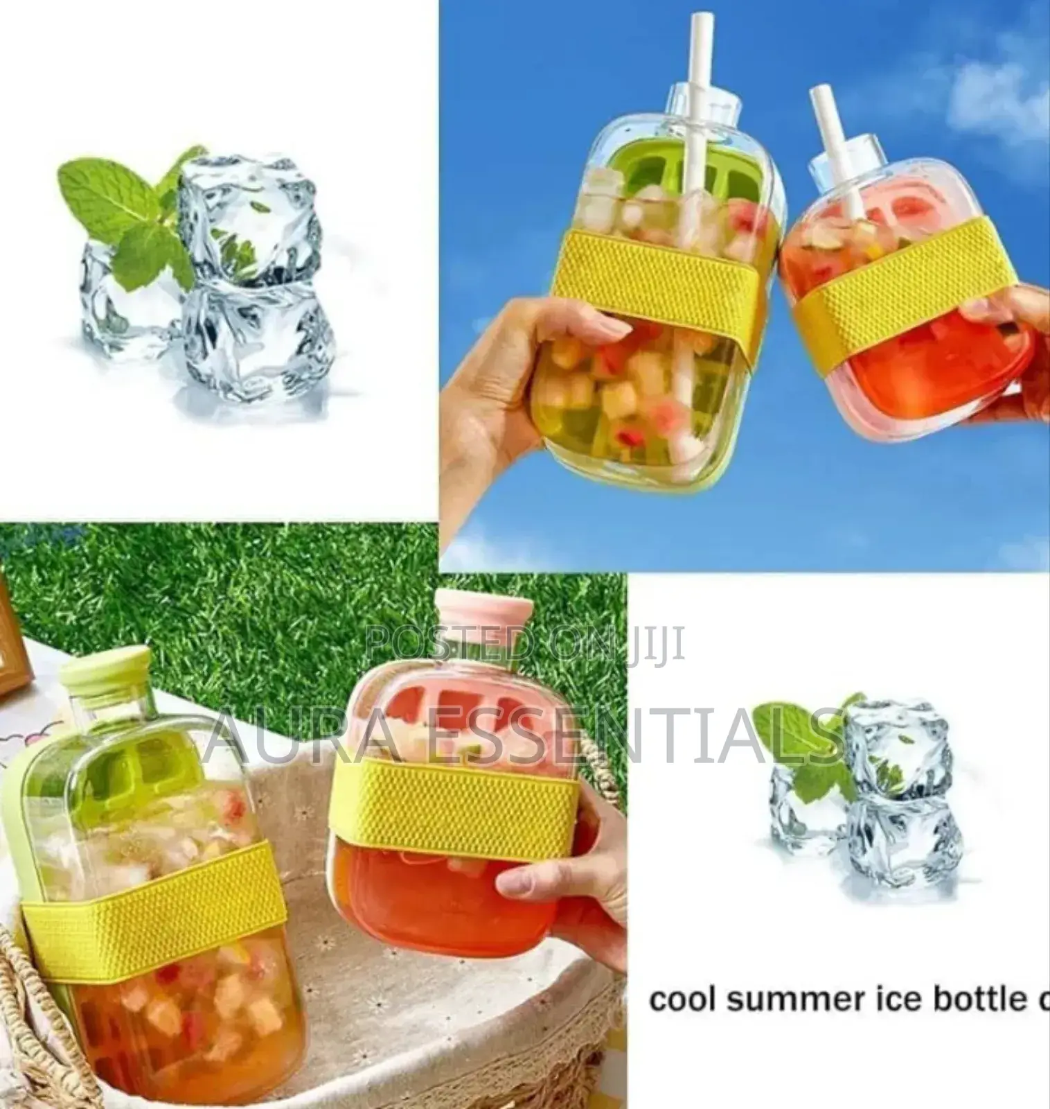 2in1 Water Bottle And Ice Cube Tray