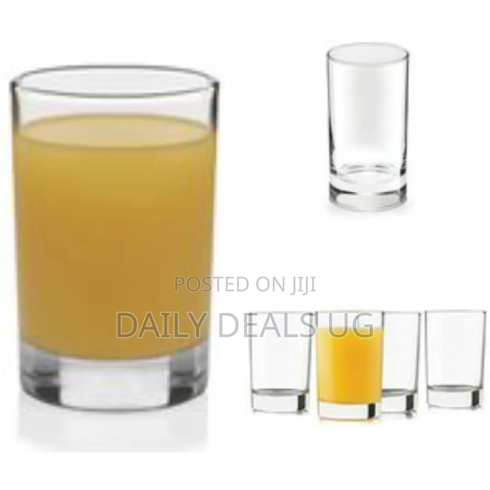 6 Pieces of Morning Juice Breakfast Glasses- Colorless