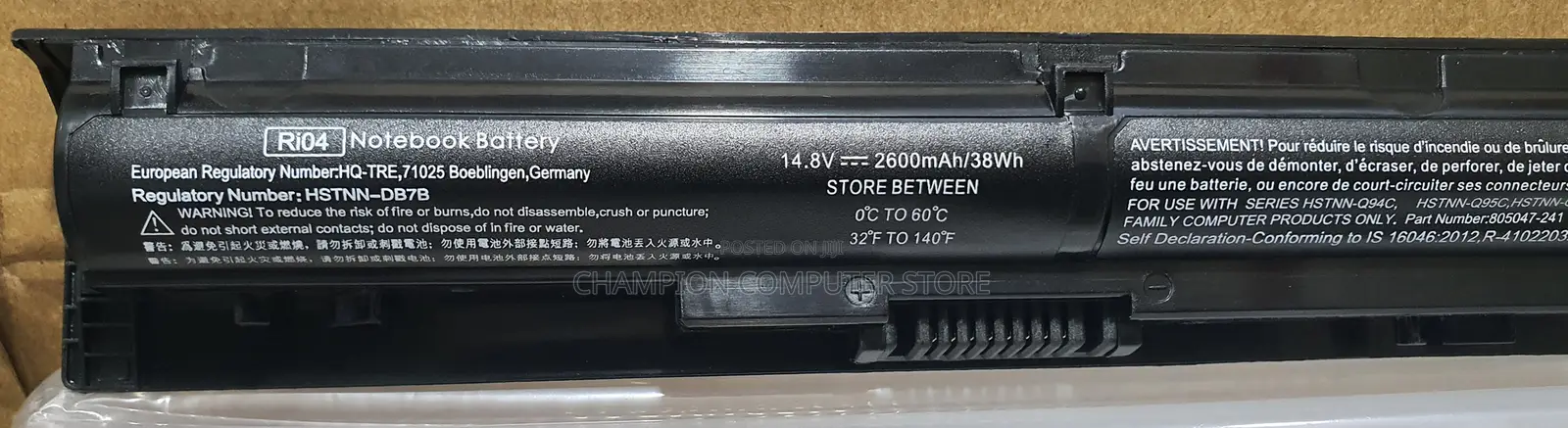 Hp Ri04 Ri06xl for Probook 450 455 470 G3 Envy 15-Q001tx Laptop Series
