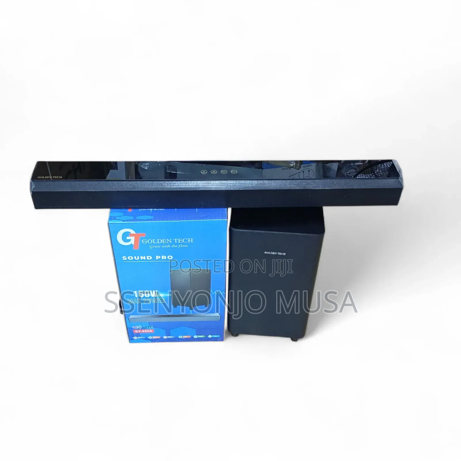 Golden Tech 2.1ch Soundbar System 160w With Wired Subwoofer, Bt Remote