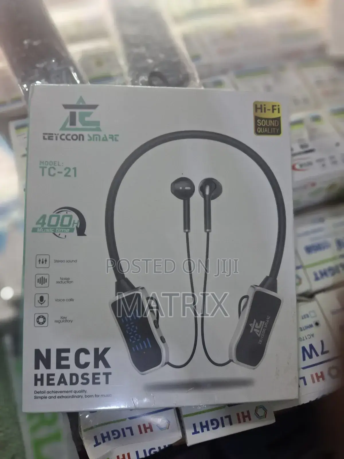 Bluetooth Neckband Earphones, 400 Hours Playtime, Led Display, Tf Card