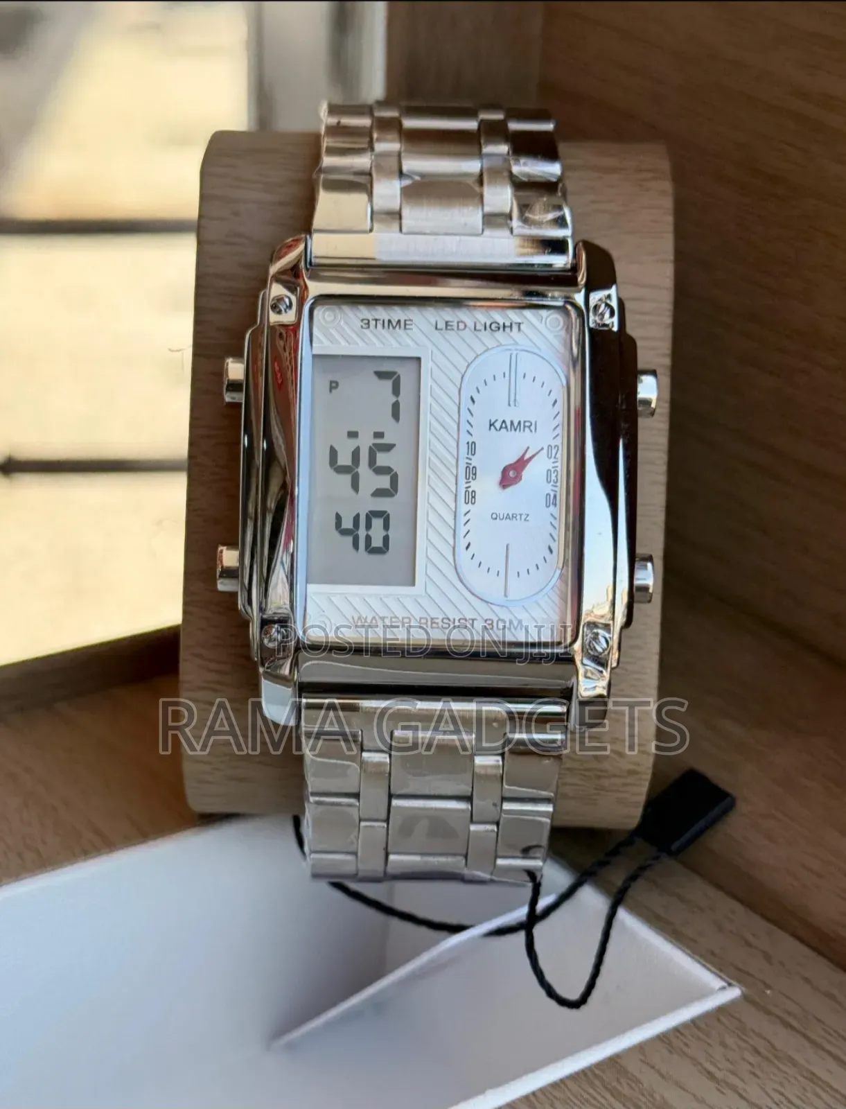 Digital Rectangle Watch for Men Women Quartz Wristwatch