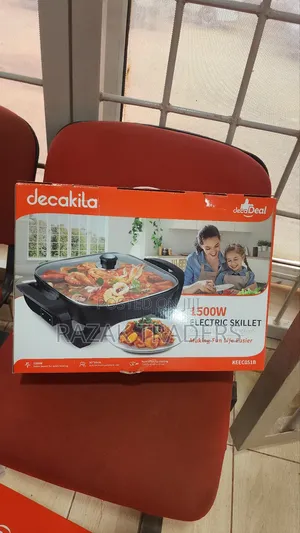 Decakila Electric Skillet and Frying Pan With Glass Lid, Non-Stick