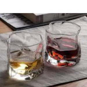 6pieces of 250ml Creative Distorted Shape Whisky Glasses Old Fashioned