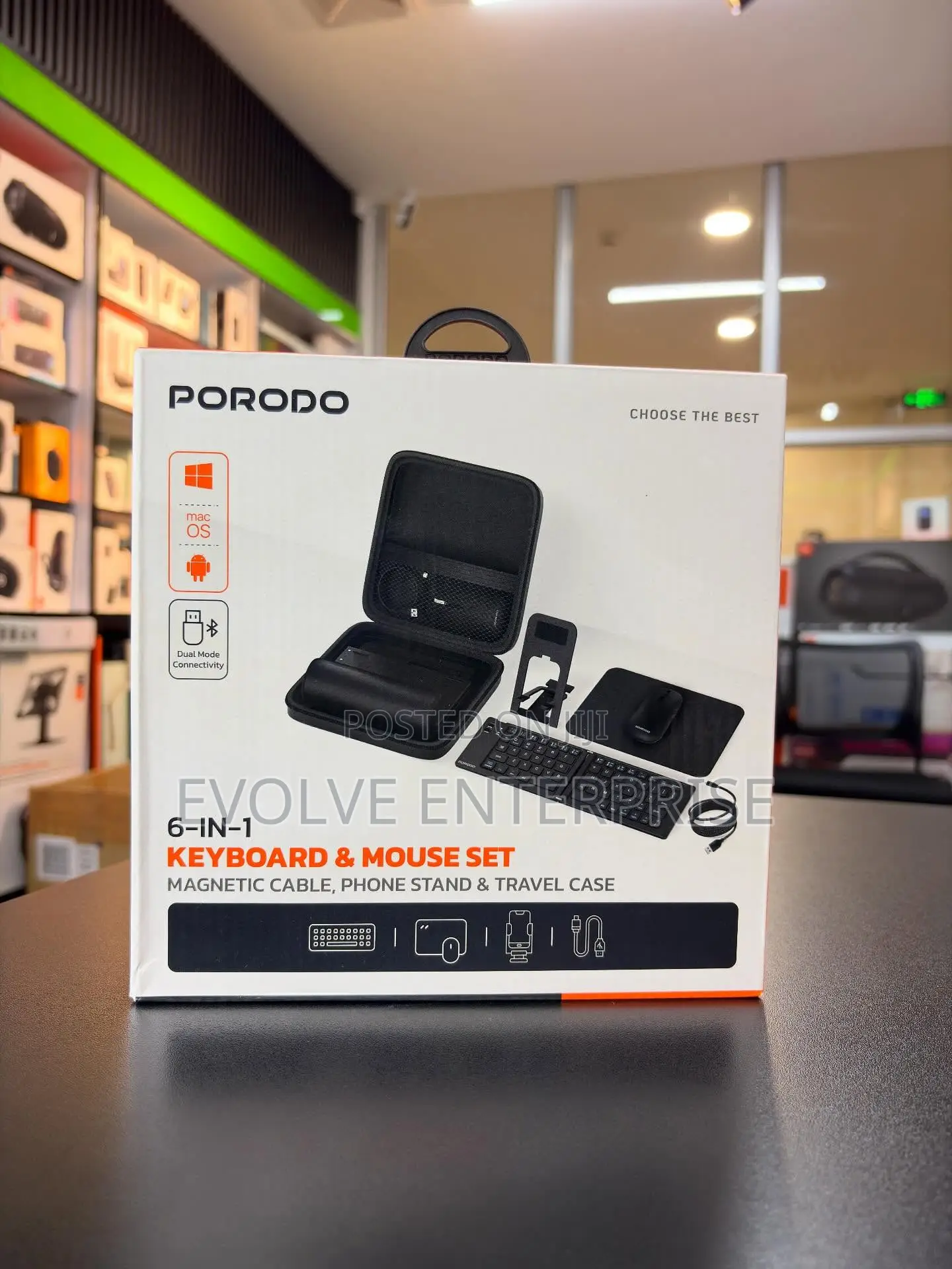 Porodo 6-in-1 Keyboard Mouse Set