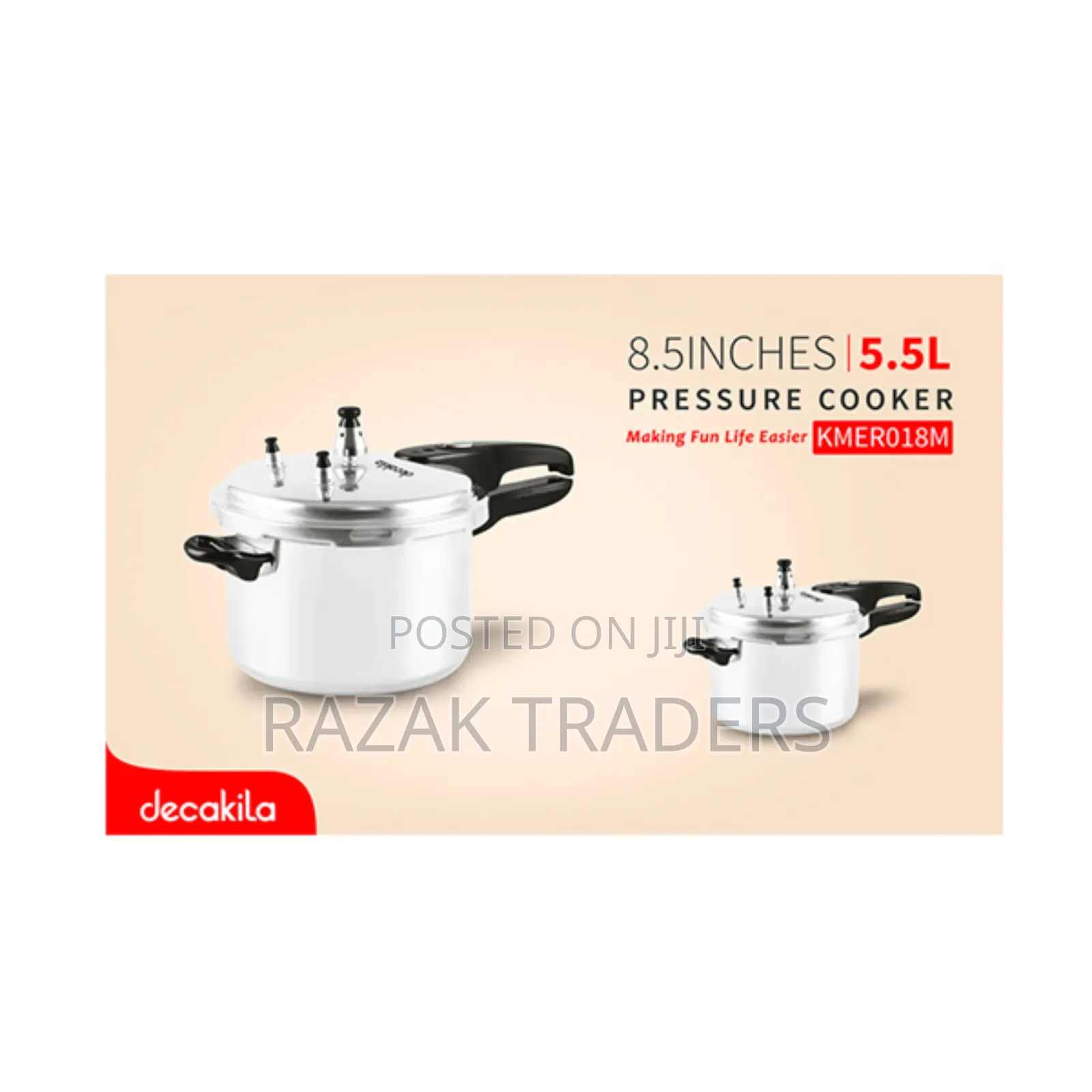 Decakila Kmer018m Aluminum Pressure Cooker 5.5l