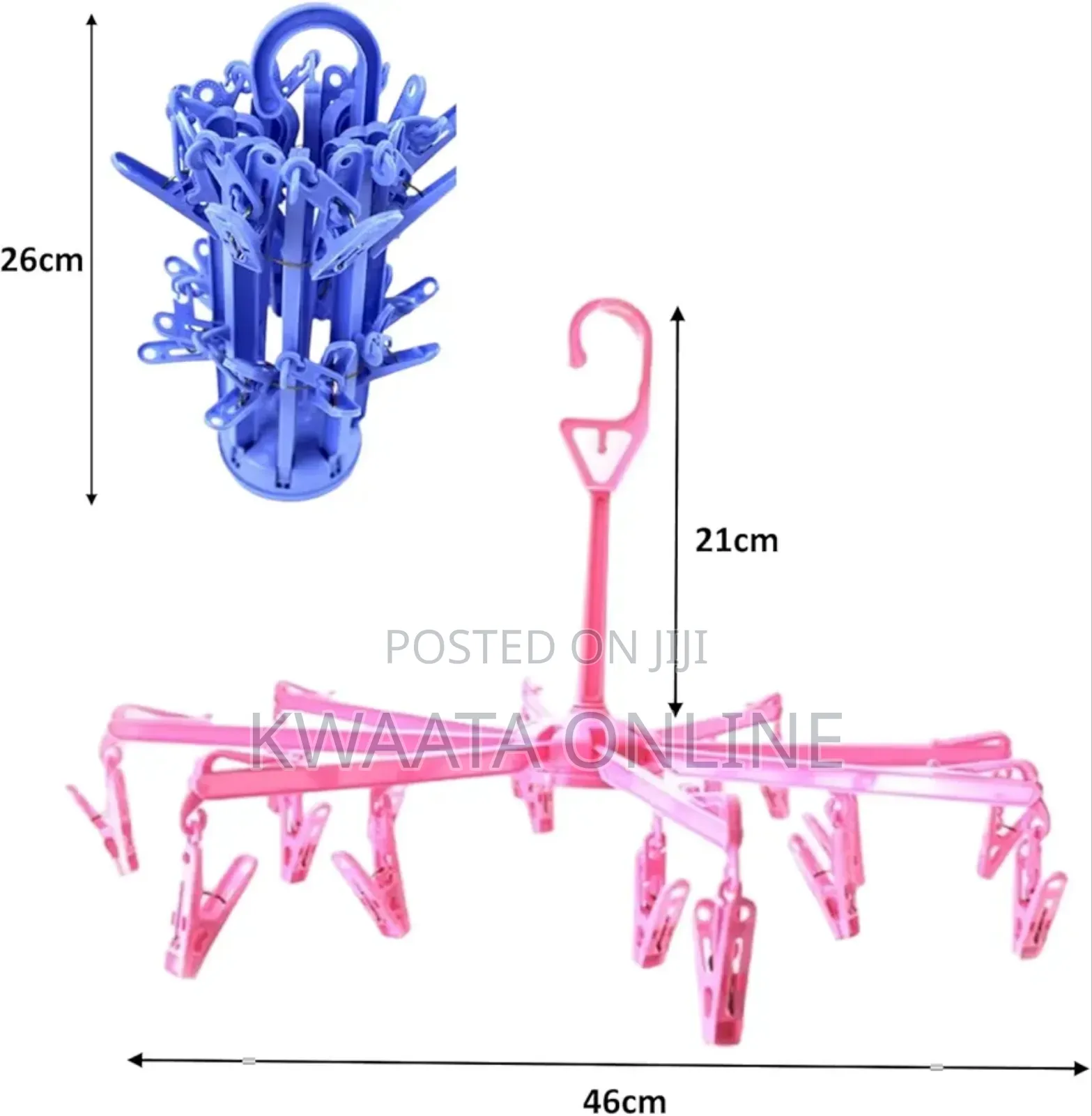 16 Pant Pegs Rotating Clothesline Plastic Octopus Foldable Hanger